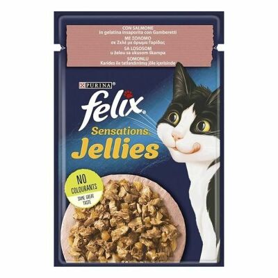 Felix Sensations Somonlu Karidesli Yaş Kedi Maması 85 Gr. - 1