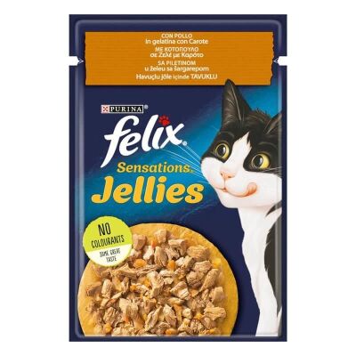 Felix Sensations Tavuklu Havuçlu Yaş Kedi Maması 85 Gr. - 1