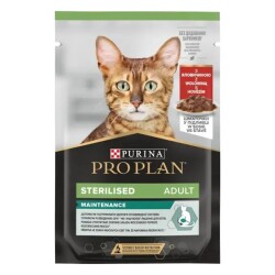 Pro Plan Pouch Biftekli Kısırlaştırılmış Yaş Kedi Maması 85 Gr - Pro Plan