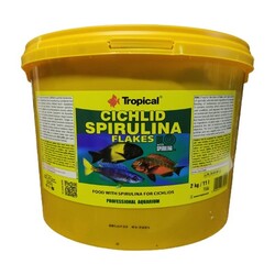 Tropical Cichlid Spirulina Flakes Pul Yem 100 Gram - Tropical